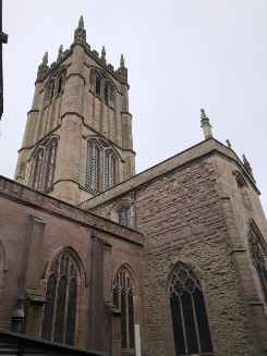 The church of St Laurence in Ludlow.  