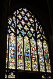 Stained glass window in the church in Ludlow.