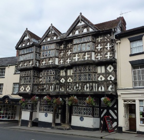 A timber framed building in Ludlow.