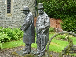 Statues in the garden of Trinity Hospital.